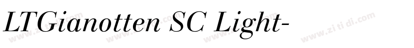 LTGianotten SC Light字体转换